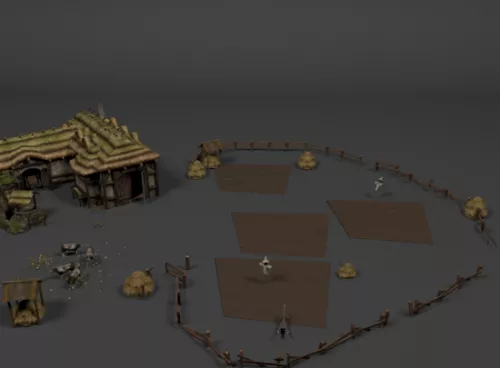 Medieval Farm Building 3d model Medieval Farm Building 3d model