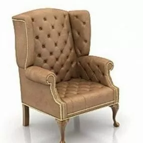 Luxury Leather Armchair 3d model