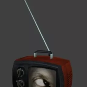 Portable Retro Television 3d model