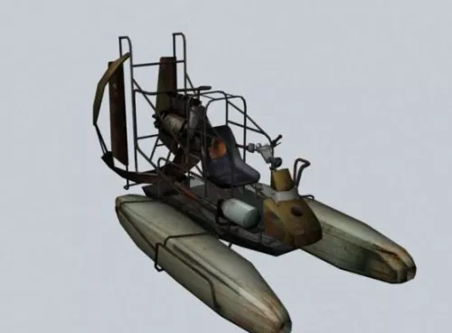 Airboat With Machine 3d model Airboat With Machine 3d model
