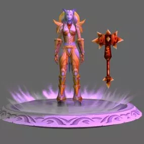 Female Draenei Character 3d model