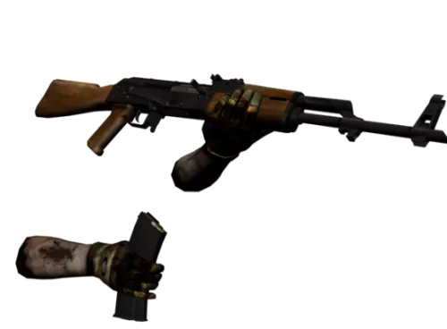 Ak47 Gun Animation Scene 3d model Ak47 Gun Animation Scene 3d model