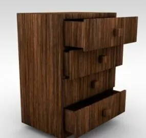 Wooden Closet 3d model