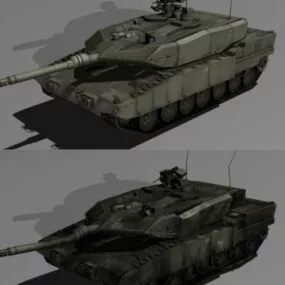 Leopard 2 Mbt Tank 3d model