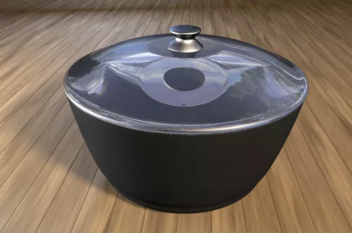 Glass Cooking Pot 3d model Glass Cooking Pot 3d model