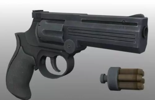 Short Revolver 3d model
