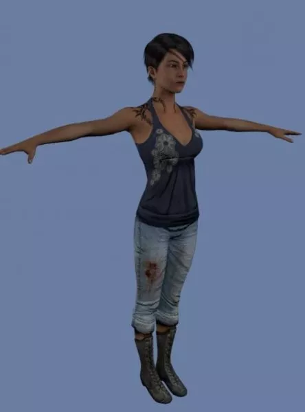 Low Poly People Set 3d model