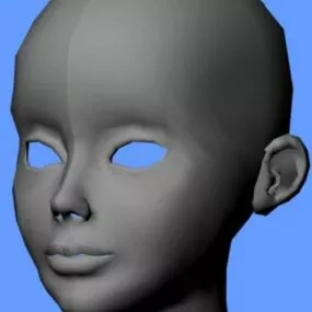 Girl Head 3d model