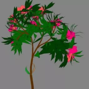 Tree Flower In Lowpoly 3d model