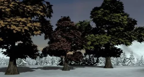 Collection Oaks Trees Set 3d model Collection Oaks Trees Set 3d model