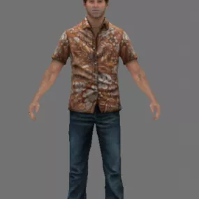 Harry Mason Hawaiian Shirt 3d model