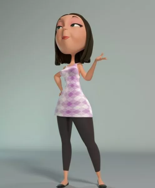 Cute Cartoon Female Character 3d model Cute Cartoon Female Character 3d model