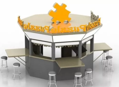 Fast Food Kiosk Building 3d model Fast Food Kiosk Building 3d model