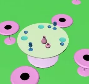 Restaurants Table 3d model