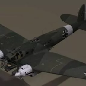 German Heinkel Bomber Aircraft 3d model