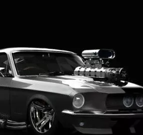 67 Blown Mustang Car 3d model