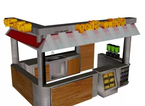 City Street Coffee Shop 3d model City Street Coffee Shop 3d model