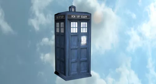 Public Phone Booth Building 3d model