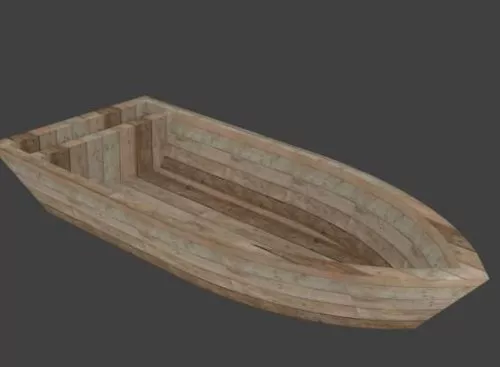 Simple Wooden Boat 3d model Simple Wooden Boat 3d model