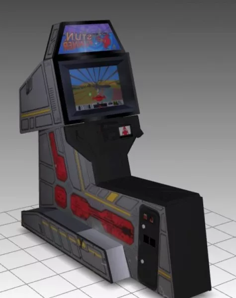 Stun Runner Sitdown Arcade Machine 3d model Stun Runner Sitdown Arcade Machine 3d model
