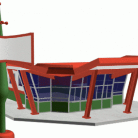 Fast Food Kiosk 3d model