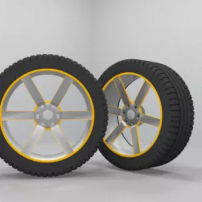 Highpoly Wheel 3d model