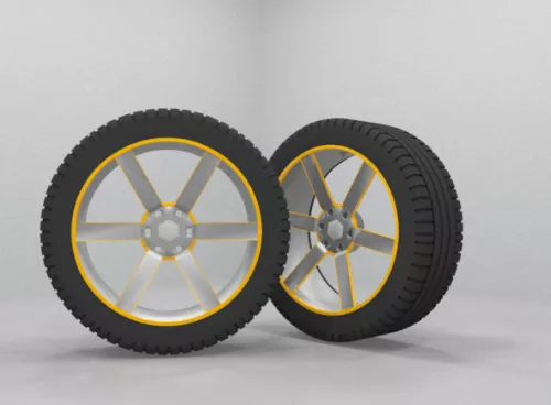 Highpoly Wheel 3d model Highpoly Wheel 3d model