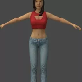 Girl Lowpoly 3d model