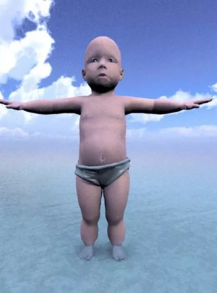 Little Baby Character 3d model Little Baby Character 3d model