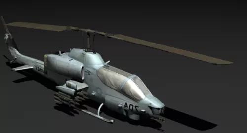 Ah1 Cobra Helicopter 3d model Ah1 Cobra Helicopter 3d model