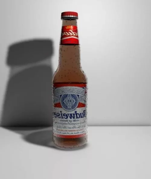 Budweiser Beer Bottle 3d model Budweiser Beer Bottle 3d model