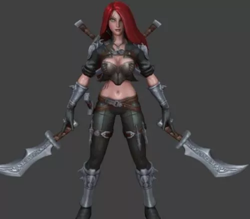 Katarina Legend Character Free 3d Model   Obj   Open3dModel