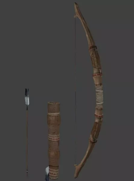 Vintage Bow Arrow 3d model