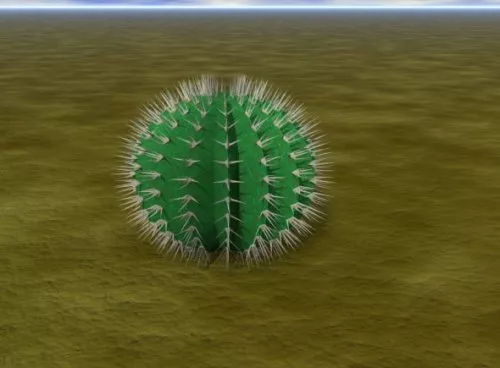 Cactus Plant Pot On Table 3d model