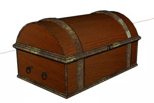 Old Chest 3d model Old Chest 3d model