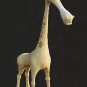 Cartoon Giraffe Toy 3d model