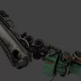 Tanker Truck Wrecked 3d model