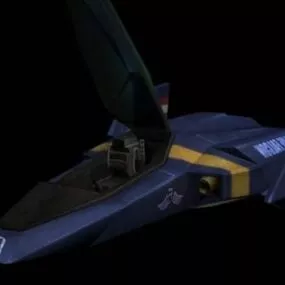 Blue Falcon Car 3d model