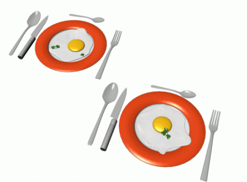 Fried Eggs Food Sets 3d model Fried Eggs Food Sets 3d model