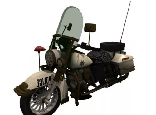 Police Bike 3d model Police Bike 3d model