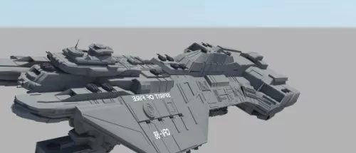 Battle Cruiser Spacecraft 3d model