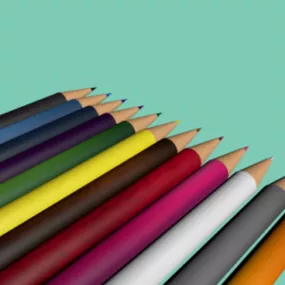 Colored Pencils 3d model
