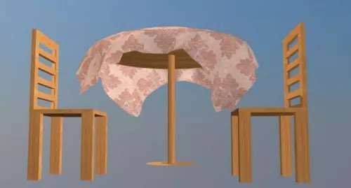 Dinning Table Chair Set 3d model Dinning Table Chair Set 3d model