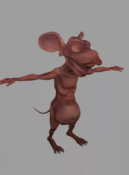 Rat Monster Rigged Animated 3d model