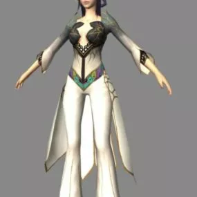 Beautiful Asian Girl 3d model