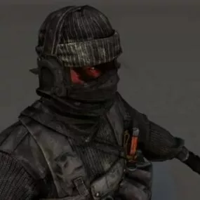 Russian Sniper Character 3d model