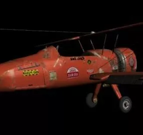Biplane Airplane 3d model