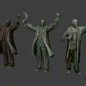 Lenin Statue 3d model
