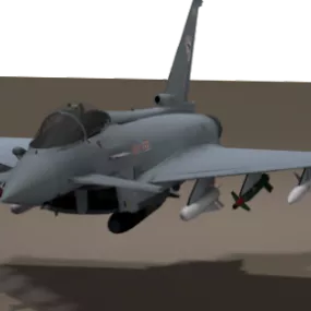 Eurofighter Typhoon Aircraft 3d model