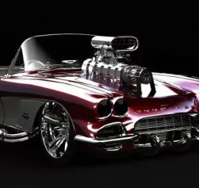 1961 Corvette Car 3d model